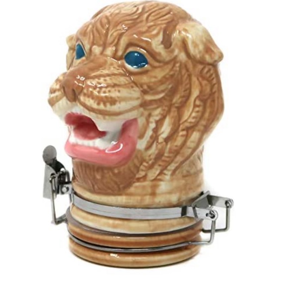 ContainedArt Panther Florida Brown Porcelain Airtight Container New - Picture 3 of 11